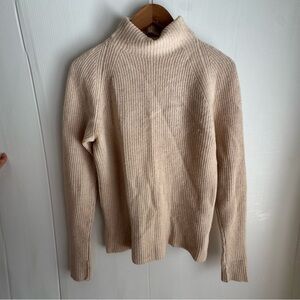 Fat Face South Coast british 100% Cashmere Sweater cream ribbed turtleneck
